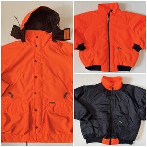 REMINGTON 4-in-1 - Men's Blaze Orange Hooded Interchange Hunting Jacket - Large